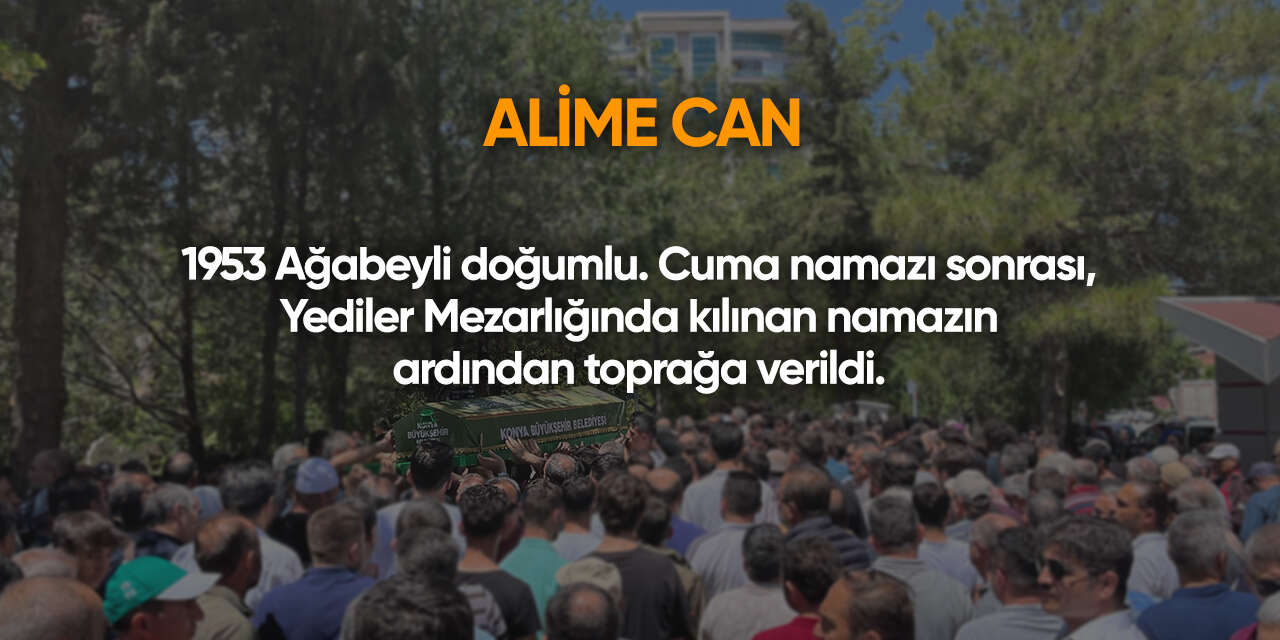 Konya'da bugün vefat edenler | 16 Ocak 2026 12